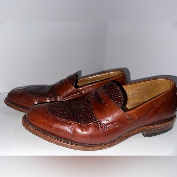 Allen Edmonds Leyland Woven Leather Slip-on Penny Loafers Burnished Brown 8.5 main image 6